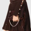Mini-Skater-Kleid mit hohem Kragen