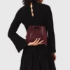 Mini-Skater-Kleid mit hohem Kragen