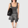 Mini-Strickkleid mit Muster