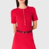 Mini-Strickkleid mit Rippmuster
