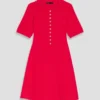 Mini-Strickkleid mit Rippmuster
