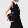 Mini-Tweed-Kleid mit abnehmbarem Kragen