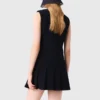 Mini-Tweed-Kleid mit abnehmbarem Kragen