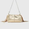 Miss M Clutch aus Metallic-Leder