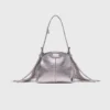 Miss M Micro-Tasche aus Metallic-Leder