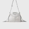 Miss M Mini-Tasche aus Metallic-Leder