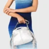 Miss M Mini-Tasche aus Metallic-Leder