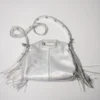 Miss M Mini-Tasche aus Metallic-Leder