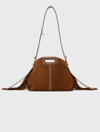 Miss M Mini-Tasche aus Wildleder mit Ziernähten