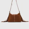 Miss M Mini-Tasche aus Wildleder mit Ziernähten