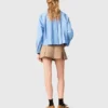 Plissierte Baumwollshorts