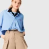 Plissierte Baumwollshorts