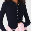 Pullover mit geripptem Polokragen