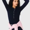 Pullover mit geripptem Polokragen
