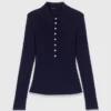 Pullover mit geripptem Polokragen