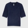 Pullover mit Rundhalsausschnitt und Strasssteinen