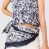 Smock-Oberteil mit Fruchtprint