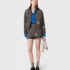 Shorts mit Blumenstickerei