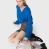 Shorts mit Blumenstickerei