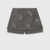 Shorts mit Blumenstickerei