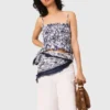 Smock-Oberteil mit Fruchtprint