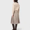 Strass-Pullover mit halbem Reißverschluss