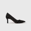 Strass-Pumps mit spitzer Zehenpartie