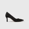 Strass-Pumps mit spitzer Zehenpartie