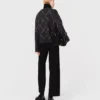 Strickjacke mit Strass-Karomuster