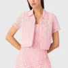 Strickjacke mit Strasssteinen