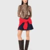 T-Shirt mit Leopardenmuster