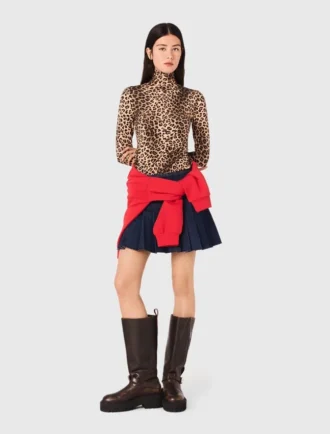 T-Shirt mit Leopardenmuster