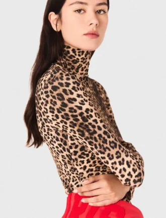T-Shirt mit Leopardenmuster
