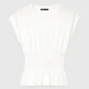 Tailliertes T-Shirt mit Falten