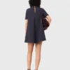 Trapezkleid aus schwerem Crêpe