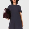 Trapezkleid aus schwerem Crêpe