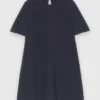 Trapezkleid aus schwerem Crêpe