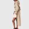 Trenchcoat mit abnehmbarer Kapuze