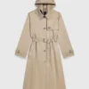 Trenchcoat mit abnehmbarer Kapuze