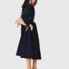 Trenchcoat mit abnehmbarer Kapuze mit Strasssteinen