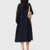 Trenchcoat mit abnehmbarer Kapuze mit Strasssteinen
