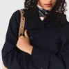 Trenchcoat mit abnehmbarer Kapuze mit Strasssteinen