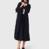 Trenchcoat mit abnehmbarer Kapuze mit Strasssteinen