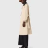 Trenchcoat mit kontrastierenden Ärmeln und Kragen