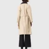 Trenchcoat mit kontrastierenden Ärmeln und Kragen