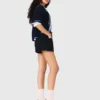 Tweed-Shorts mit Denim-Details