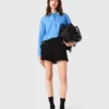 Tweed-Shorts mit Strasssteinen
