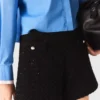Tweed-Shorts mit Strasssteinen