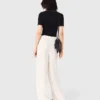 Tweedhose mit weitem Bein