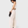 Weit geschnittene Hose in Tweed-Optik